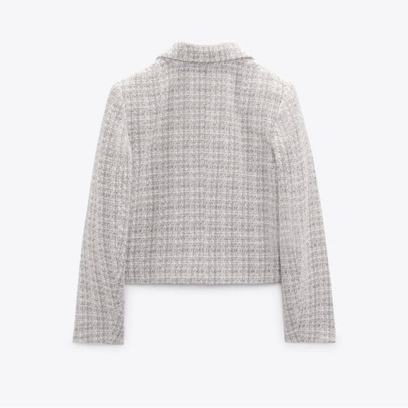 Zara double breasted textured weave jacket - Picture 7 of 7
